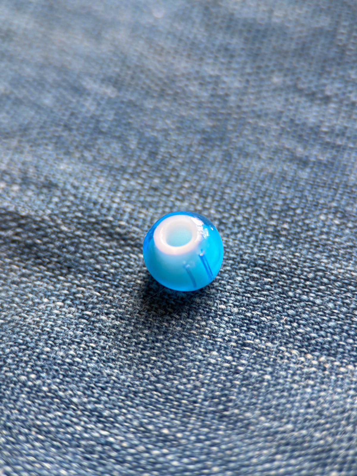 Red white heart trade beads