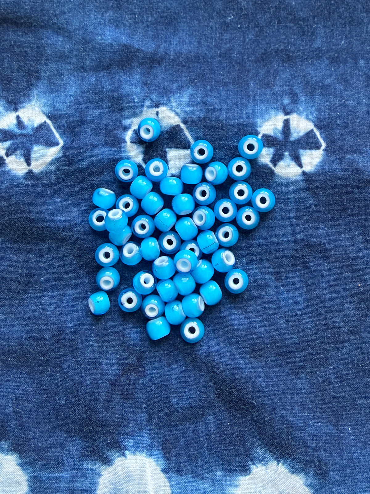 White Heart Trade Beads