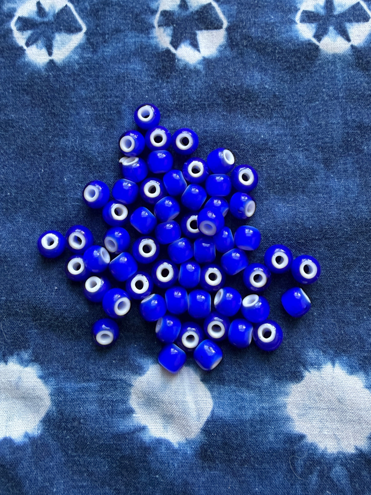 White Heart Trade Beads